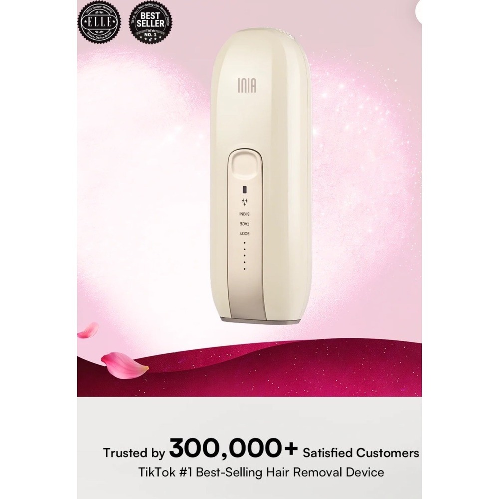INIA FOND IPL Laser Hair Removal Device At-Home Permanent Hair Reduction NIB